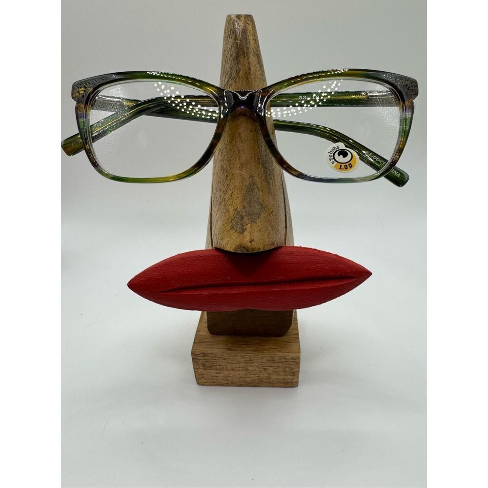 eyebobs Miss Demeanor reading glasses strength 1.00 green purple new without cas